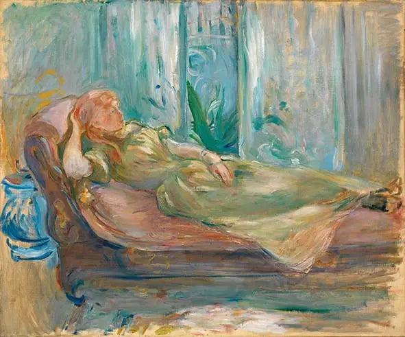 Reproduction du tableau « Jeune Fille au divan - Berthe Morisot » par Alpha Reproduction en peinture à l’huile
