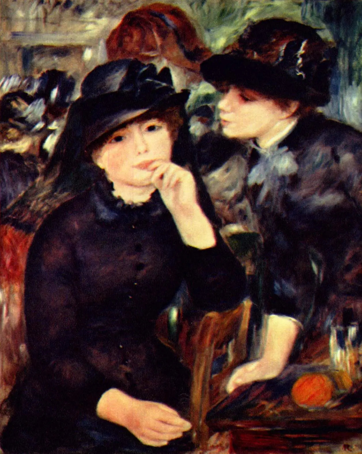 Reproduction du tableau « Jeunes Filles en noir - Pierre-Auguste Renoir » par Alpha Reproduction en peinture à l’huile