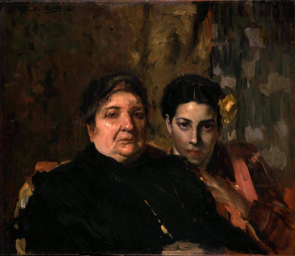 Reproduction du tableau « María et sa grand-mère - Joaquín Sorolla » par Alpha Reproduction en peinture à l’huile
