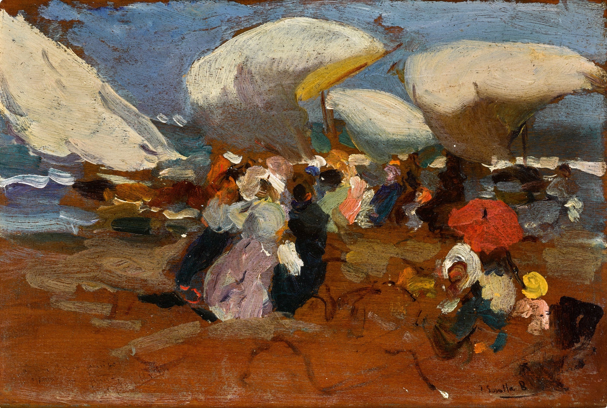 Reproduction du tableau « Plage de Valence - Joaquín Sorolla » par Alpha Reproduction en peinture à l’huile