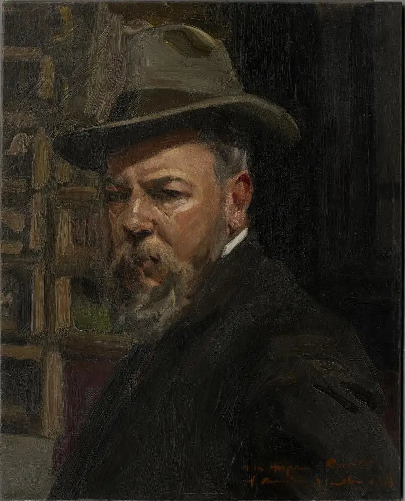 Reproduction du tableau « Portrait de l'artiste - Joaquín Sorolla » par Alpha Reproduction en peinture à l’huile