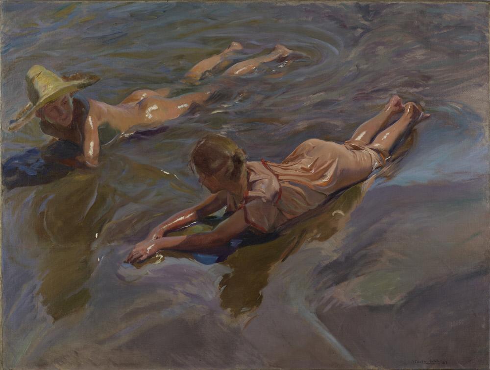 Reproduction du tableau « Idylle de la mer - Joaquín Sorolla » par Alpha Reproduction en peinture à l’huile