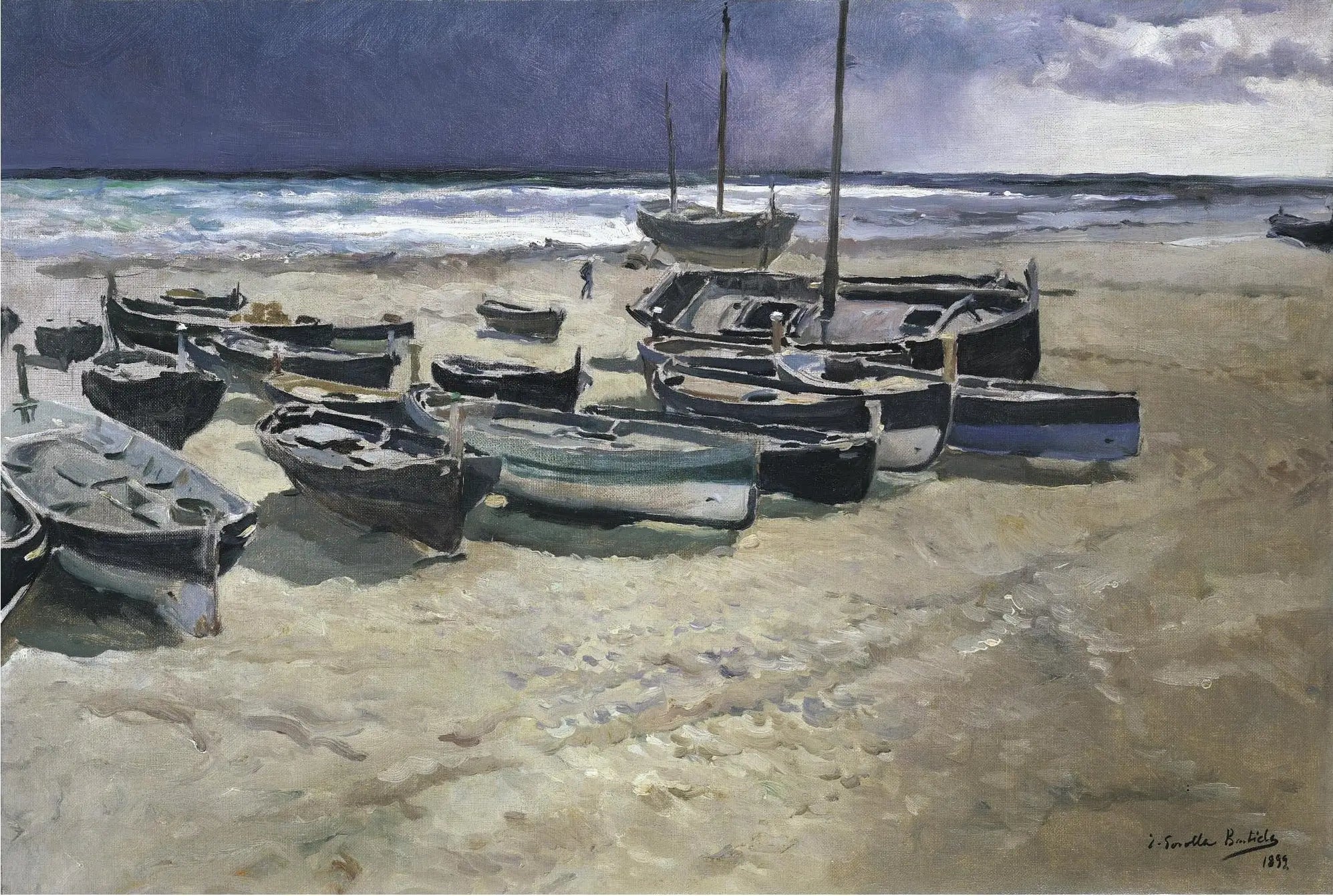 Reproduction du tableau « Tempête imminente, Valence - Joaquín Sorolla » par Alpha Reproduction en peinture à l’huile