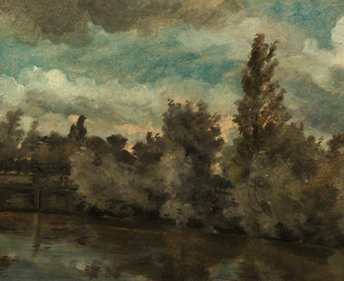 Paysage (ruisseau avec une rangée d'arbres) - John Constable