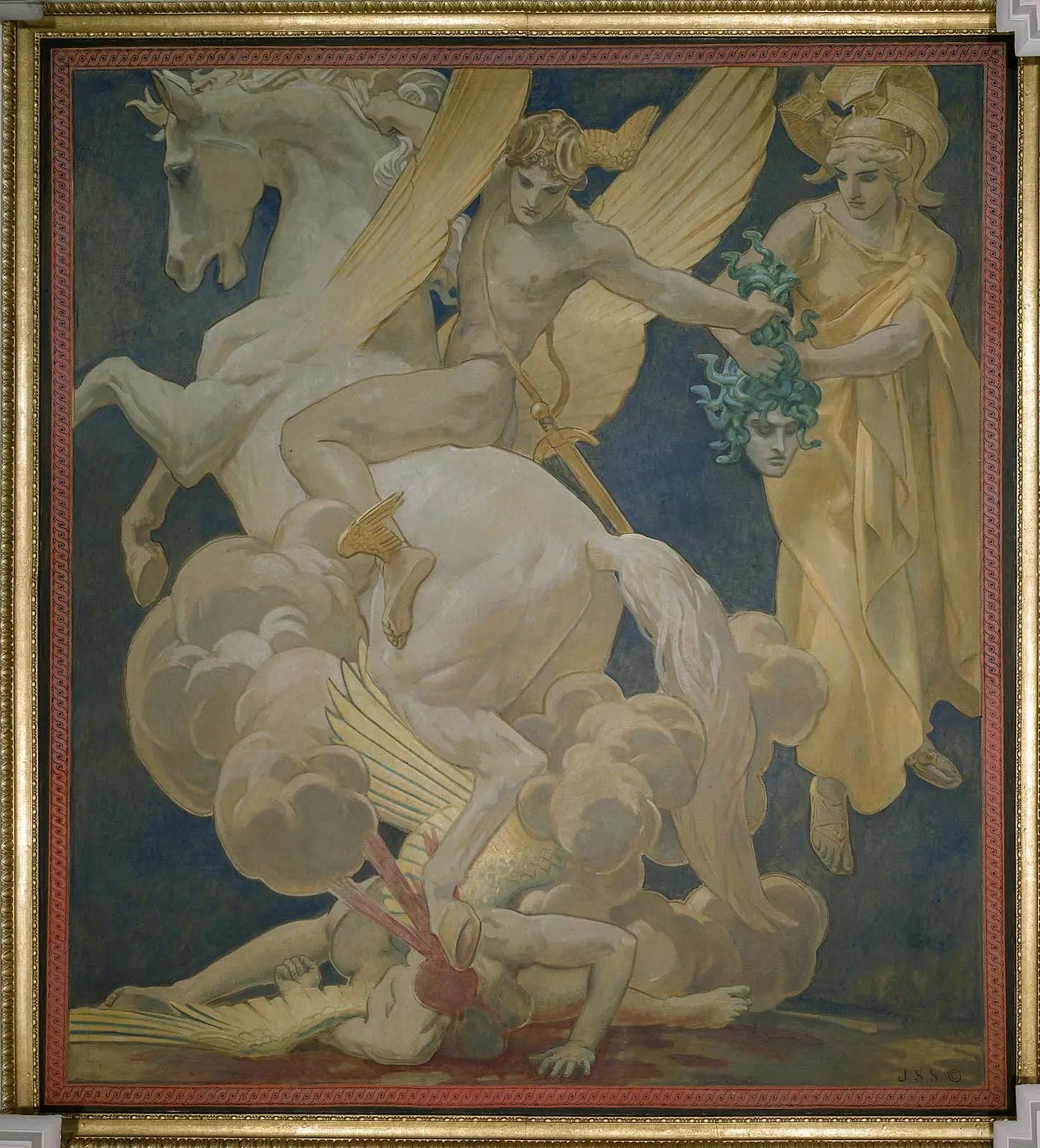 Reproduction du tableau « Persée sur Pégase tuant Méduse - John Singer Sargent » par Alpha Reproduction en peinture à l’huile