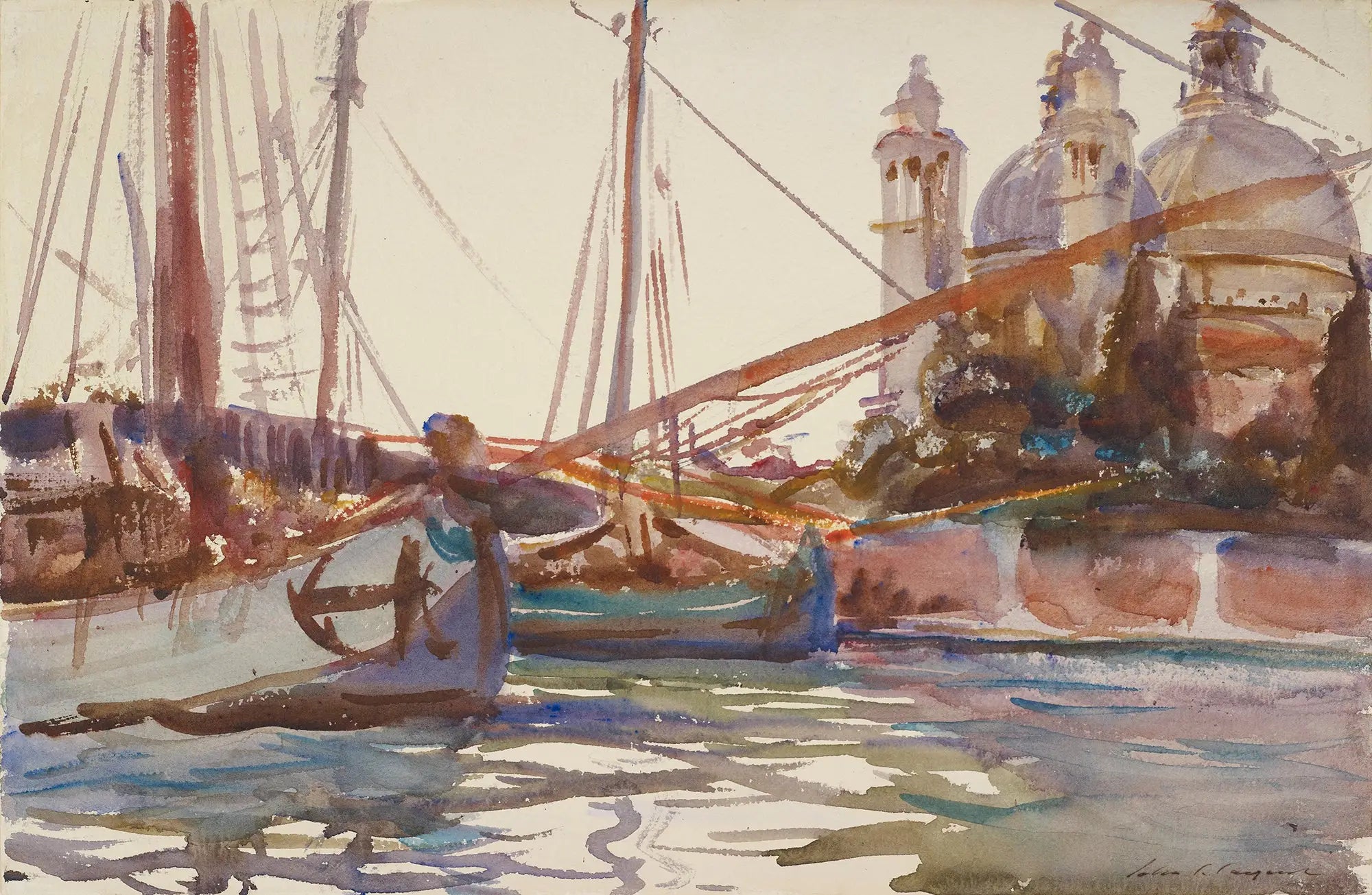 Reproduction du tableau « Santa Maria della Salute, Venise - John Singer Sargent » par Alpha Reproduction en peinture à l’huile