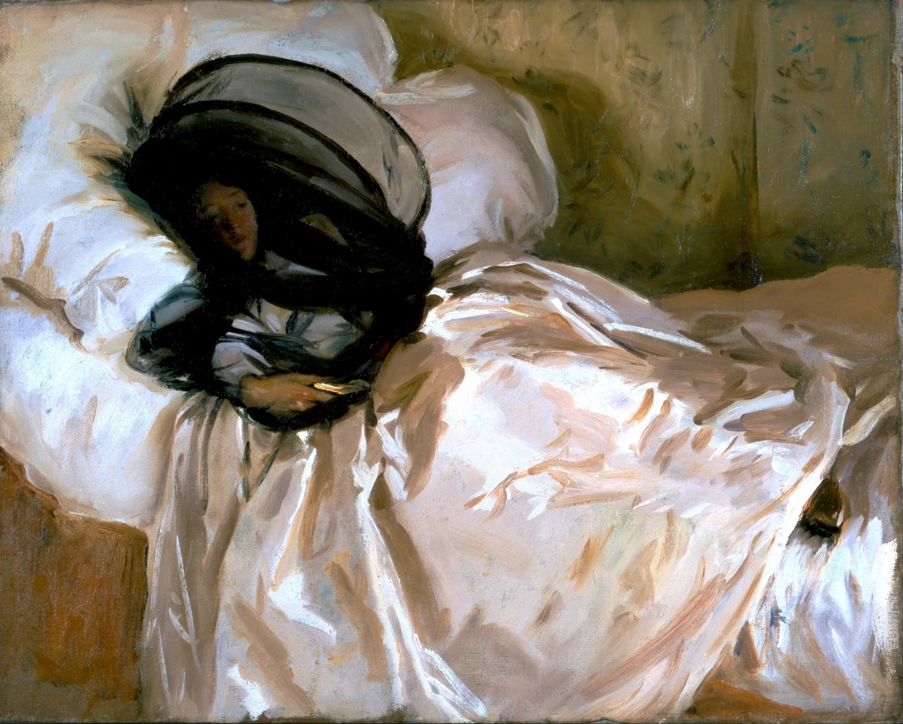 Reproduction du tableau « La moustiquaire - John Singer Sargent » par Alpha Reproduction en peinture à l’huile