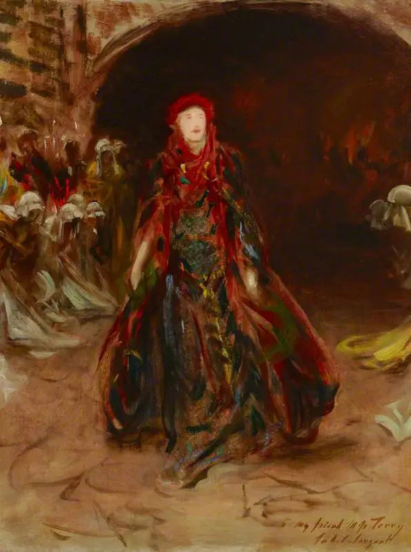 Reproduction du tableau « Dame Ellen Terry (1847-1928) dans le rôle de Lady Macbeth dans « Macbeth » de William Shakespeare - John Singer Sargent » par Alpha Reproduction en peinture à l’huile