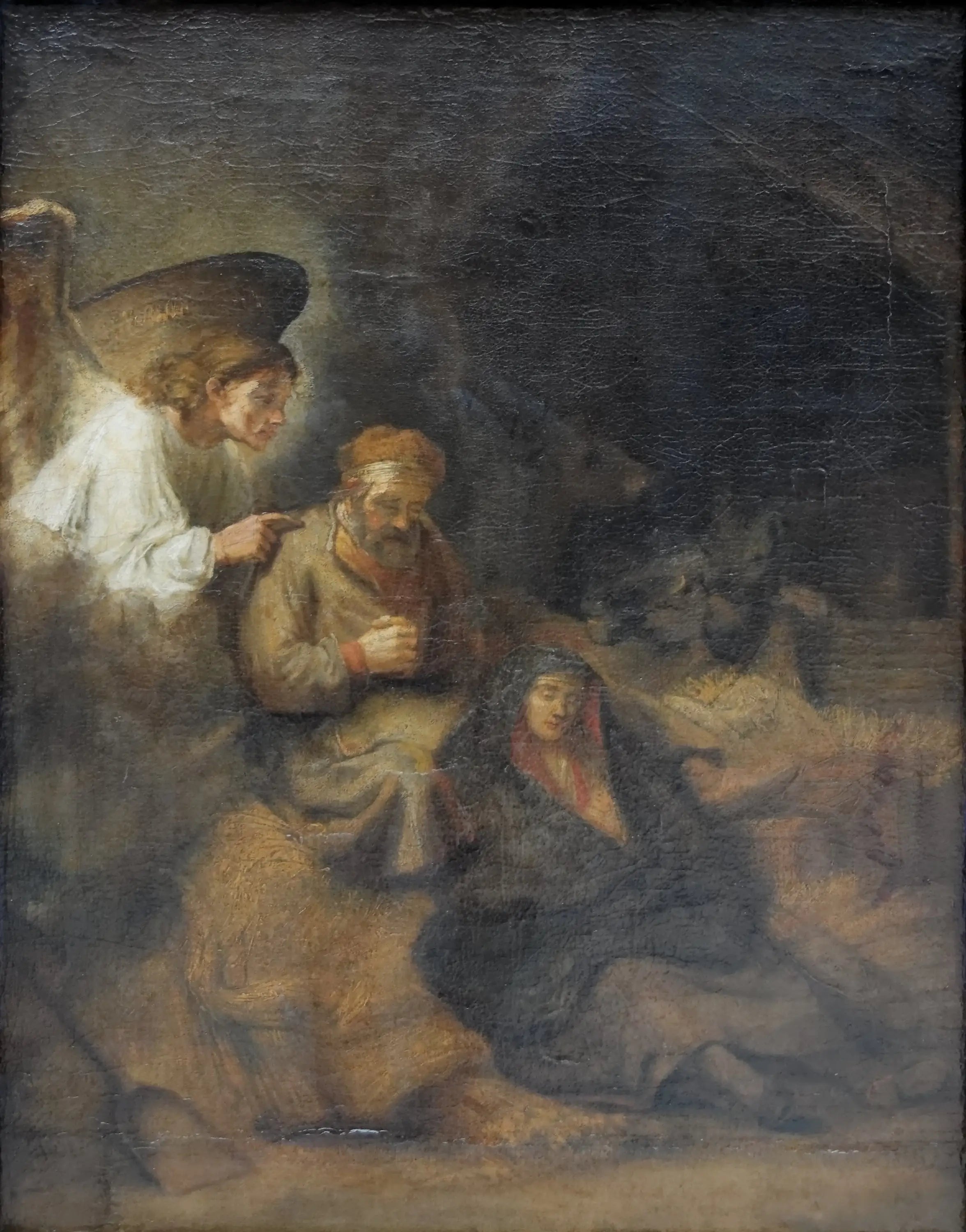 Reproduction du tableau « Le rêve de Saint Joseph - Rembrandt » par Alpha Reproduction en peinture à l’huile