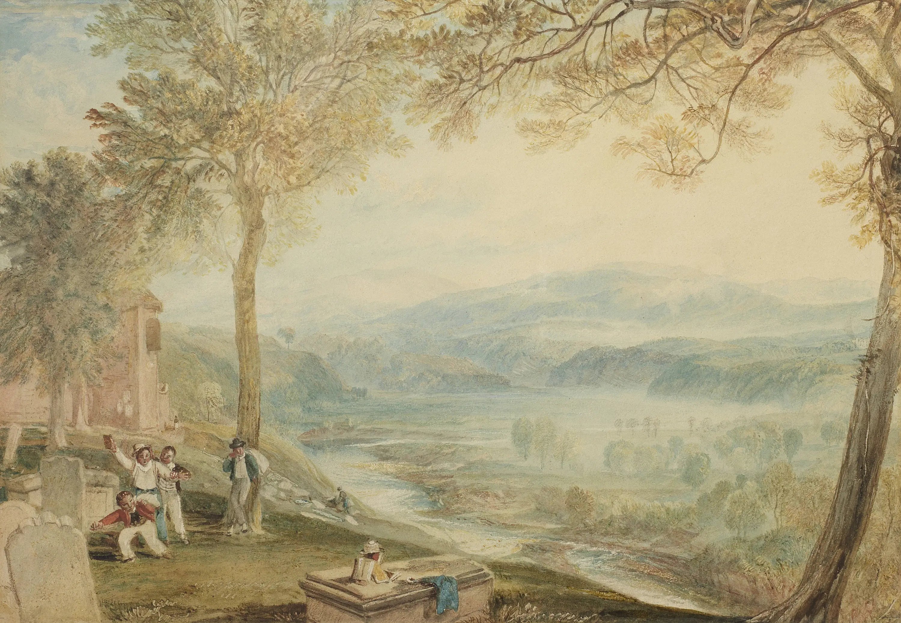Reproduction du tableau « Kirkby Lonsdale Churchyard - J. M. W. Turner » par Alpha Reproduction en peinture à l’huile