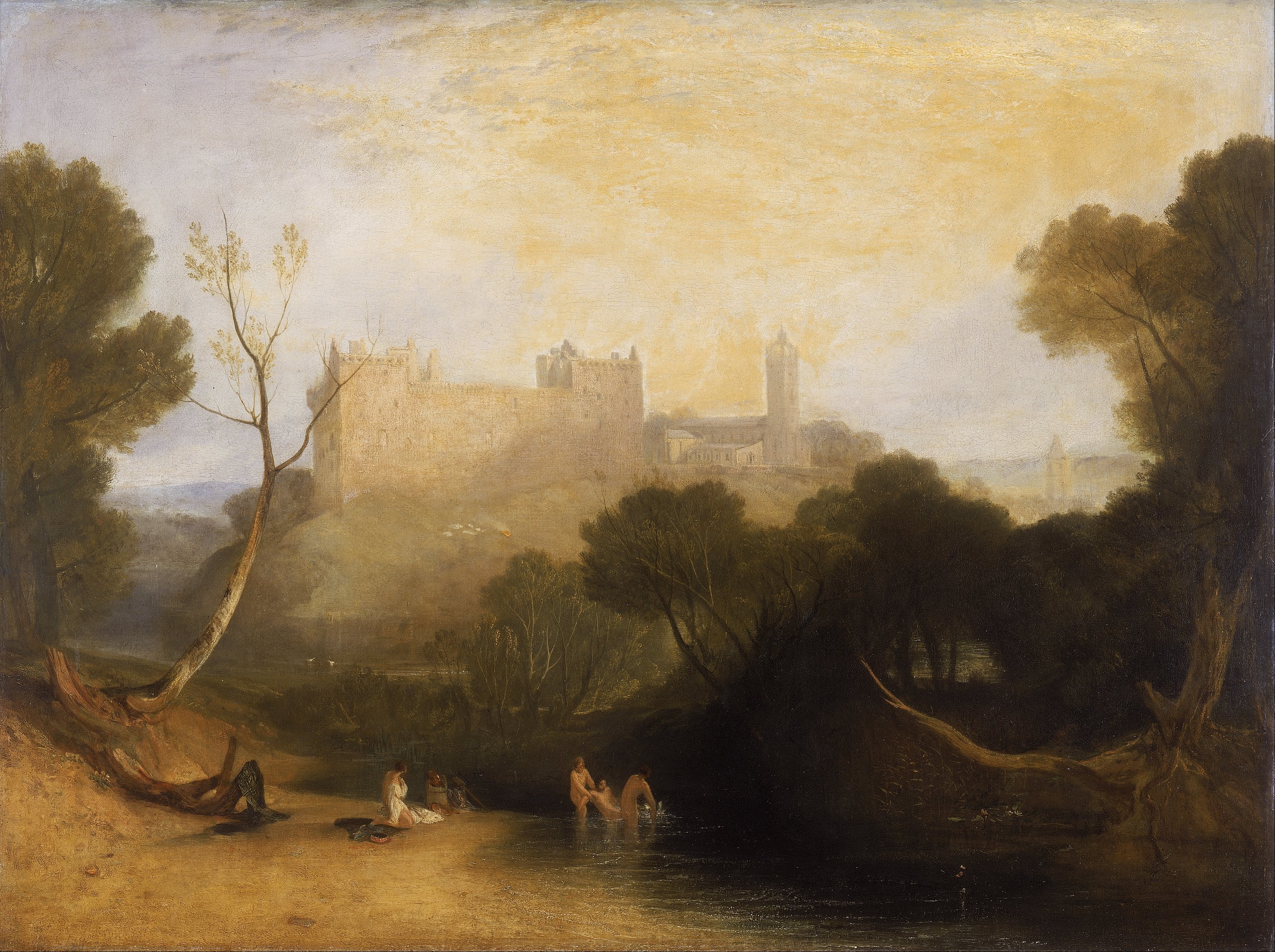 Reproduction du tableau « Linlithgow Palace - J. M. W. Turner » par Alpha Reproduction en peinture à l’huile