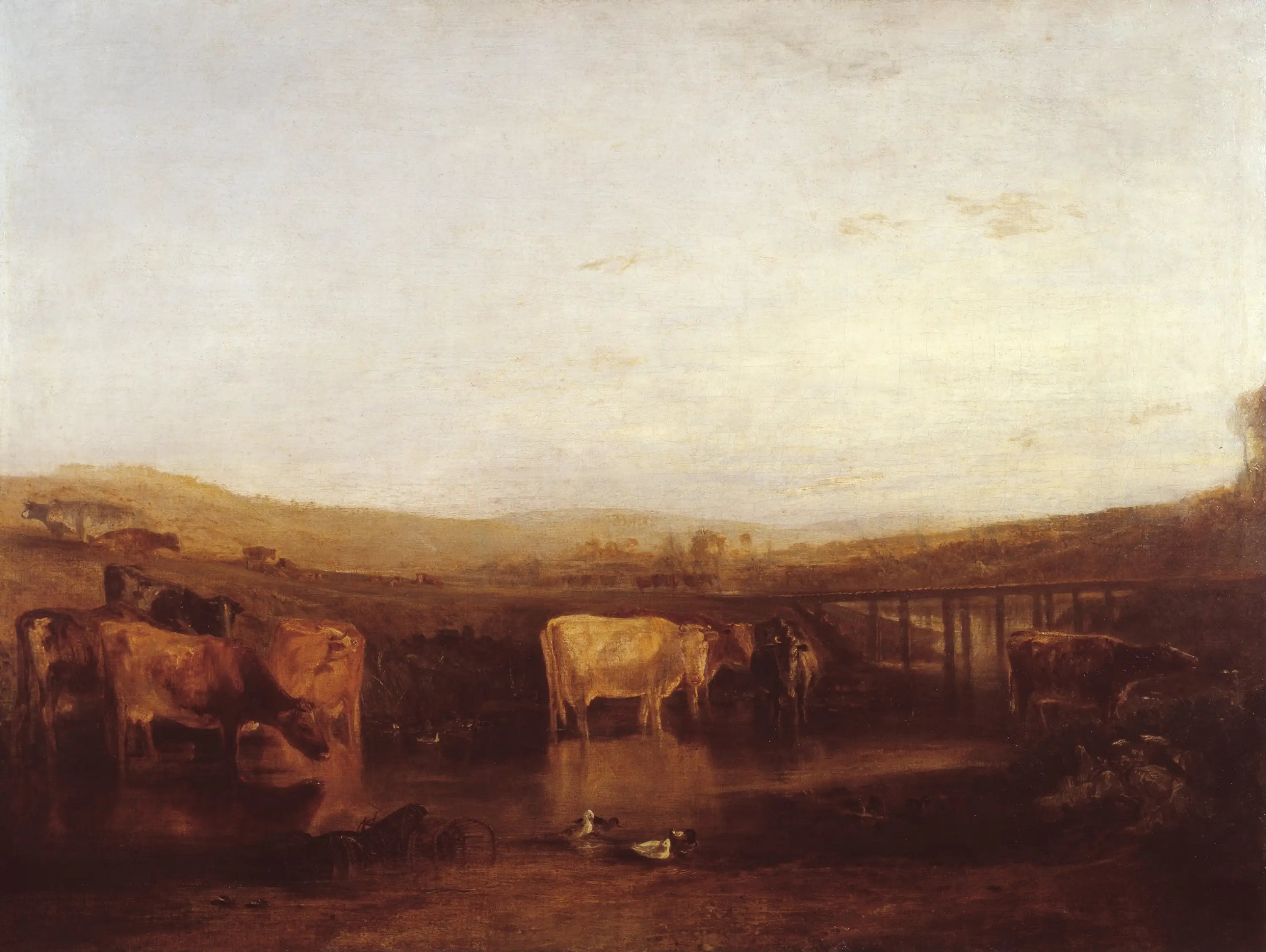 Reproduction du tableau « Union of the Thames and Isis - J. M. W. Turner » par Alpha Reproduction en peinture à l’huile