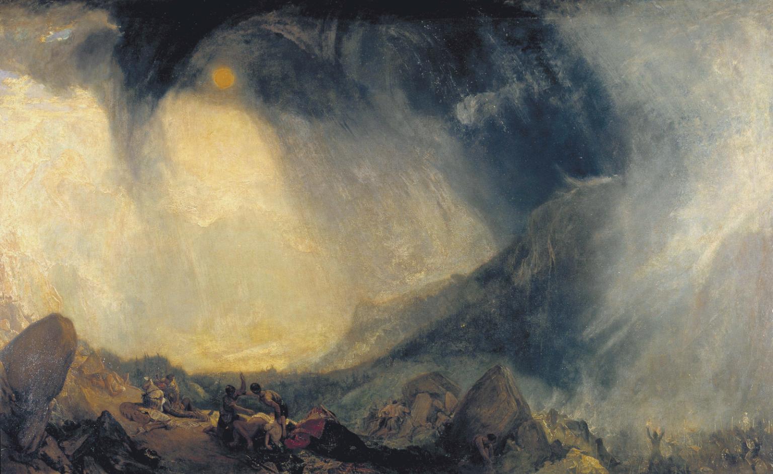 Reproduction du tableau « Hannibal traversant les Alpes - J. M. W. Turner » par Alpha Reproduction en peinture à l’huile