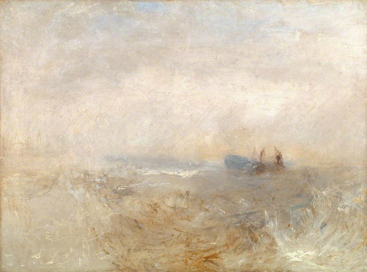 Reproduction du tableau « A Wreck, with Fishing Boats - J. M. W. Turner » par Alpha Reproduction en peinture à l’huile