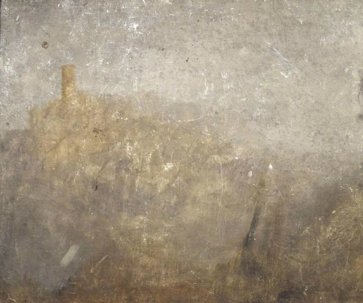Reproduction du tableau « Hilly Landscape with Tower - J. M. W. Turner » par Alpha Reproduction en peinture à l’huile