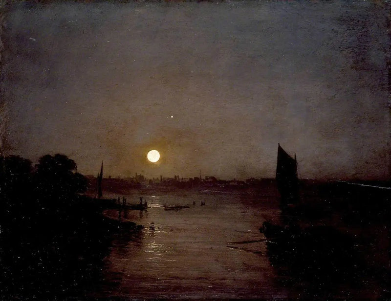 Måneskinn, et studie ved Millbank - J. M. W. Turner