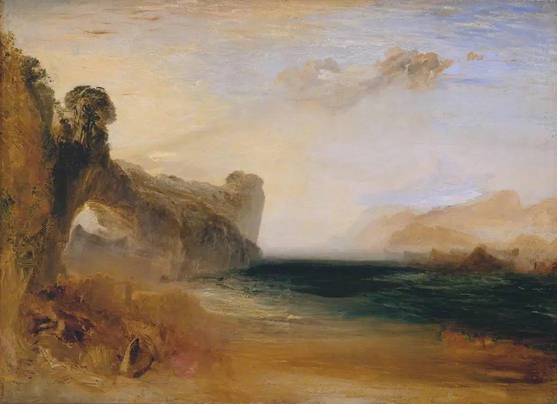 Reproduction du tableau « Rocky Bay with Figures - J. M. W. Turner » par Alpha Reproduction en peinture à l’huile