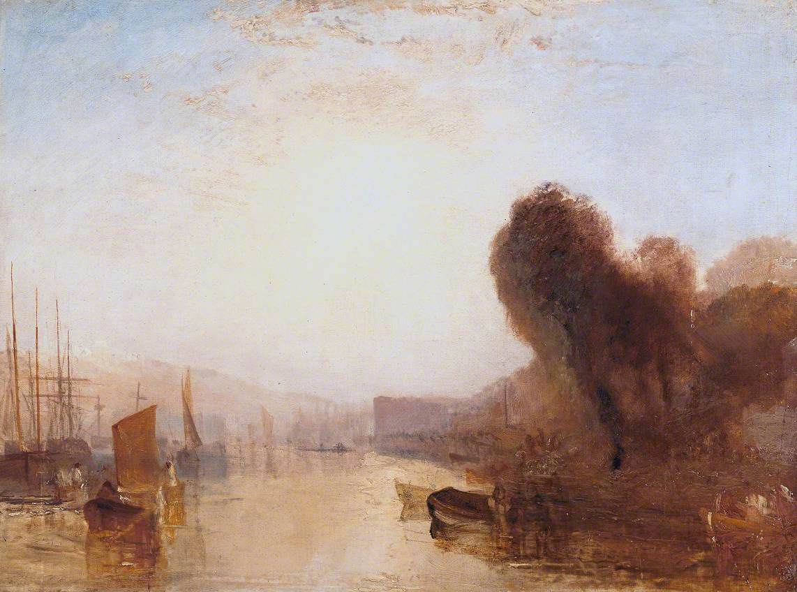 Reproduction du tableau « Sketch for ‘East Cowes Castle, the Regatta Starting for Their Moorings’ No. 1 - J. M. W. Turner » par Alpha Reproduction en peinture à l’huile