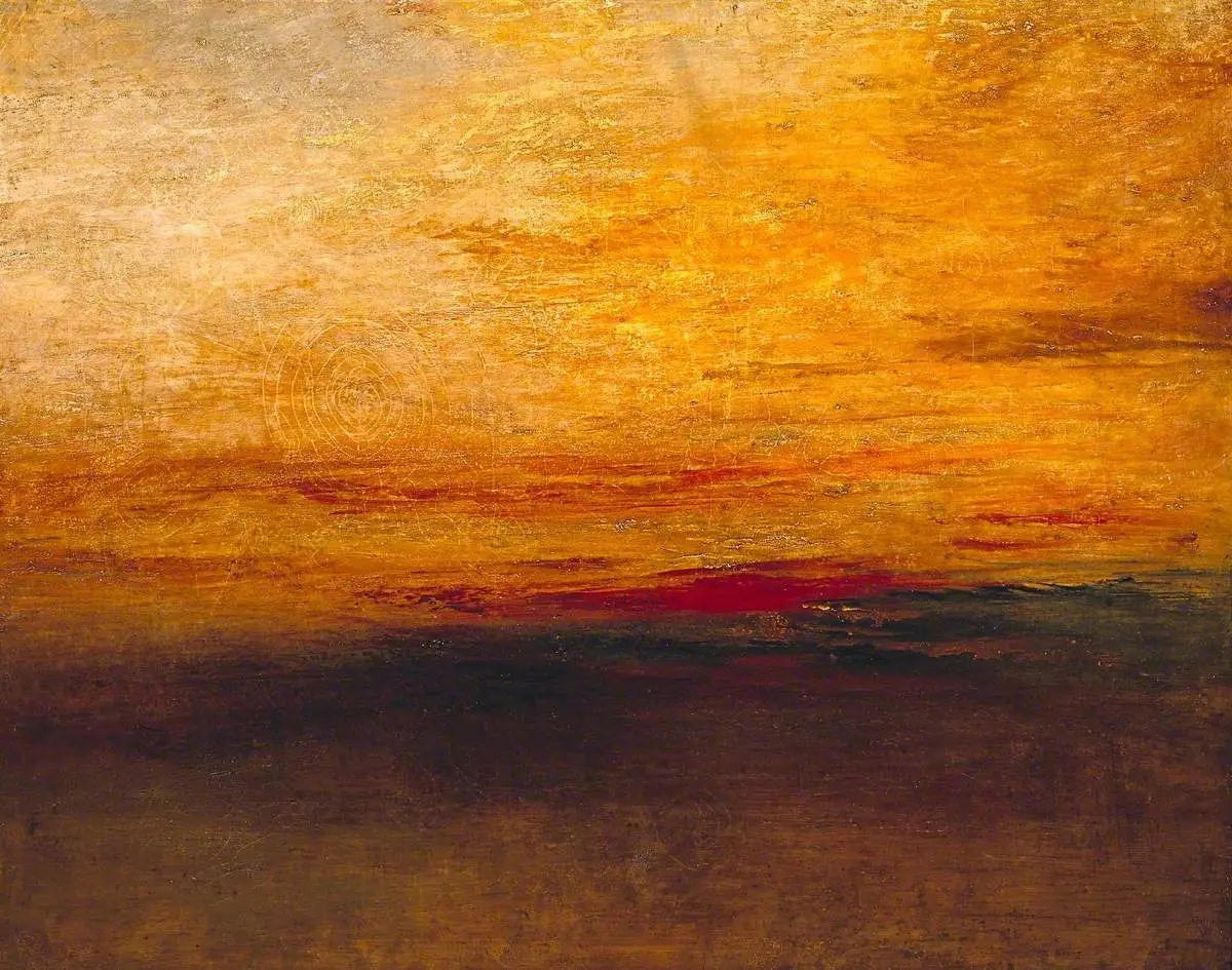 Reproduction du tableau « Sunset - J. M. W. Turner » par Alpha Reproduction en peinture à l’huile