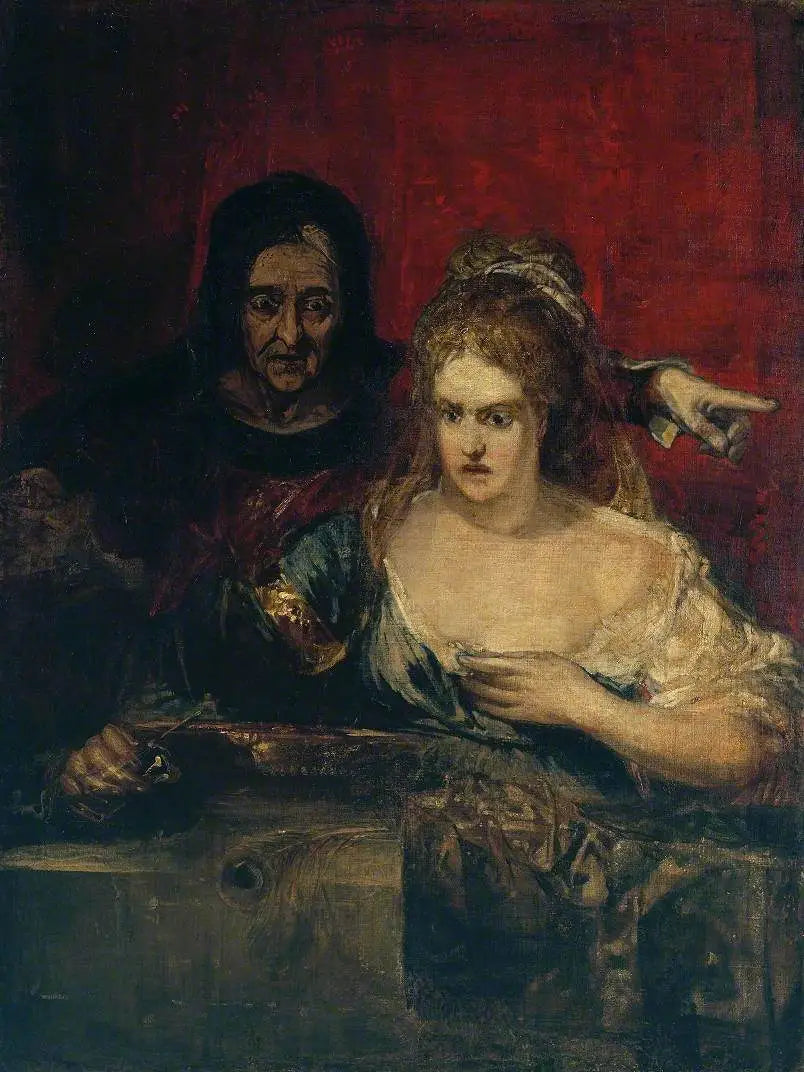 Reproduction du tableau « The Procuress; (?) Judith with the Head of Holofernes - J. M. W. Turner » par Alpha Reproduction en peinture à l’huile