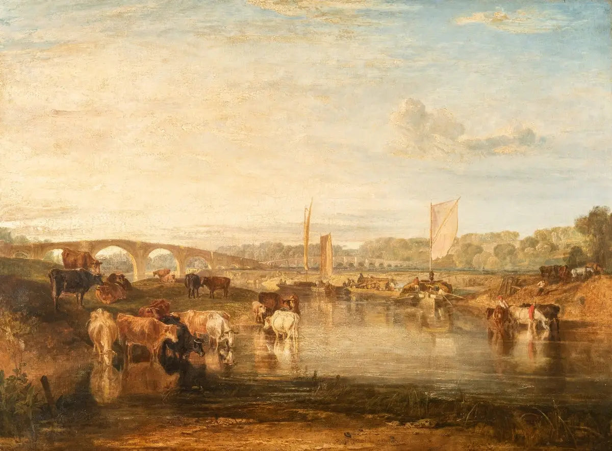 Reproduction du tableau « Walton Bridges - J. M. W. Turner » par Alpha Reproduction en peinture à l’huile