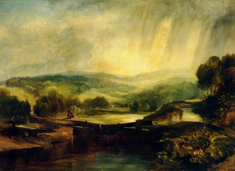 Reproduction du tableau « A View on the Colne, Moor Park, Hertfordshire - J. M. W. Turner » par Alpha Reproduction en peinture à l’huile