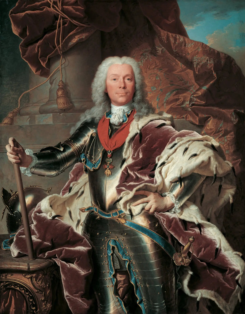 Portrett av prins Joseph Wenzel I av Liechtenstein - Hyacinthe Rigaud