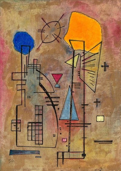 Reproduction du tableau « Un-Deux - Vassily Kandinsky » par Alpha Reproduction en peinture à l’huile