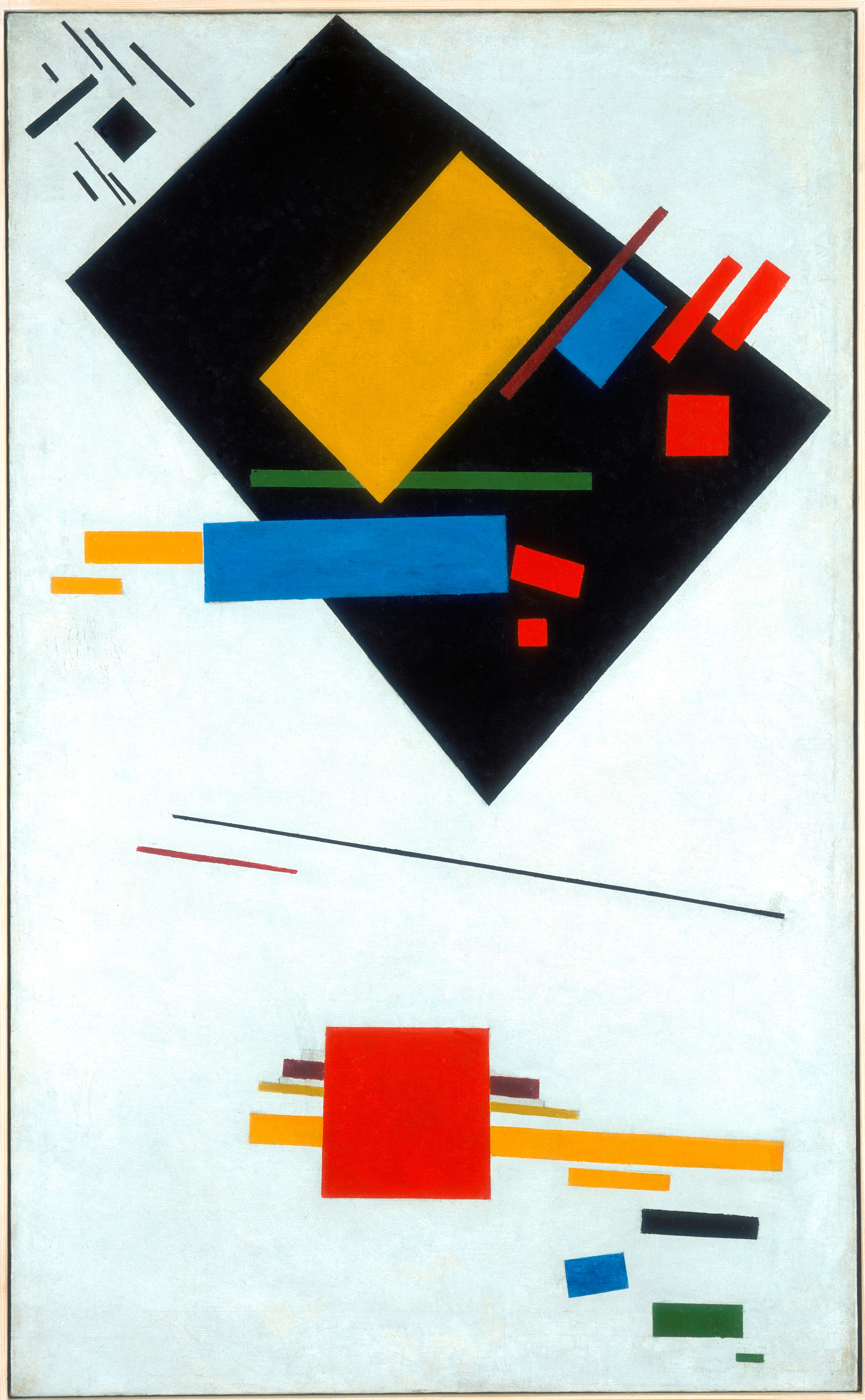 Peinture suprématiste (avec trapèze noir et carré rouge) - Kazimir Malevich