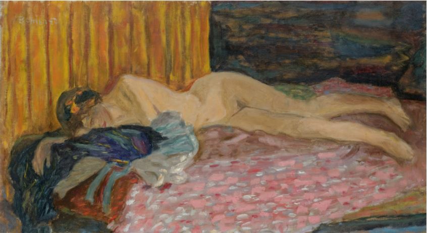 Reproduction du tableau « LE CANAPÉ ROSE - Pierre Bonnard » par Alpha Reproduction en peinture à l’huile