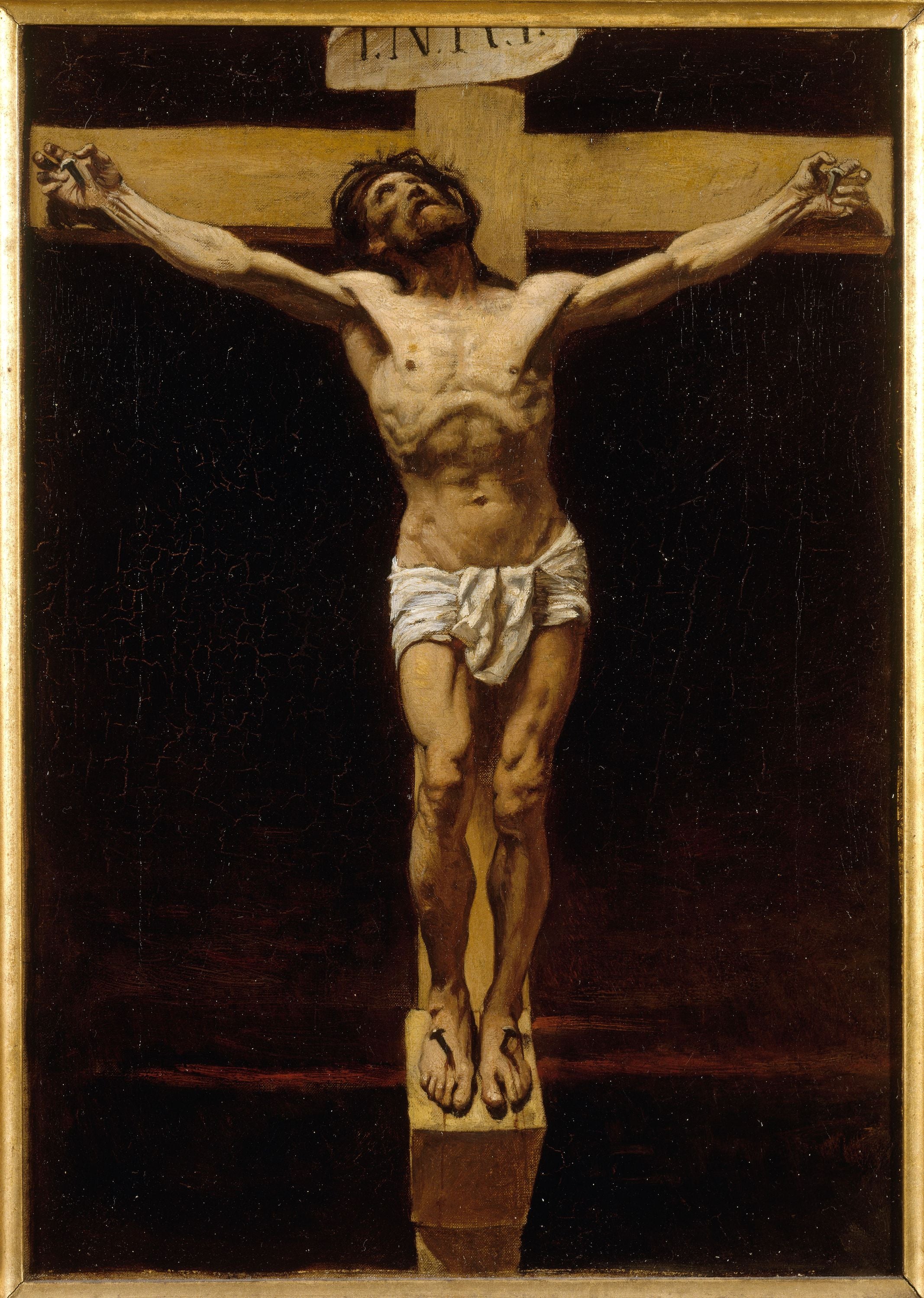 Le Christ en croix, esquisse pour la salle d'audience de la Cour des Assises du Palais de Justice de Paris - Léon Bonnat