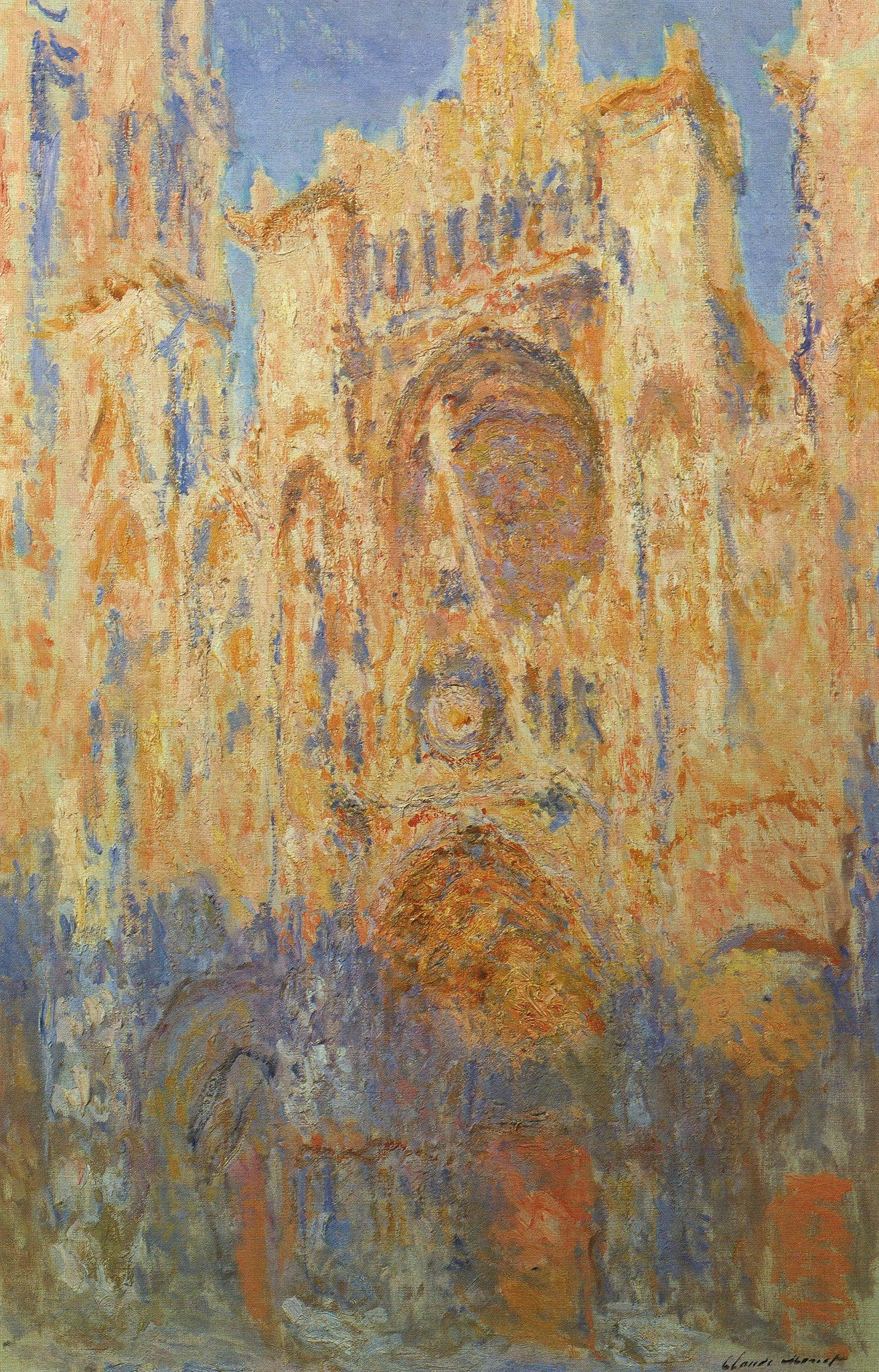 Rouen-katedralen, slutten av dagen - Claude Monet