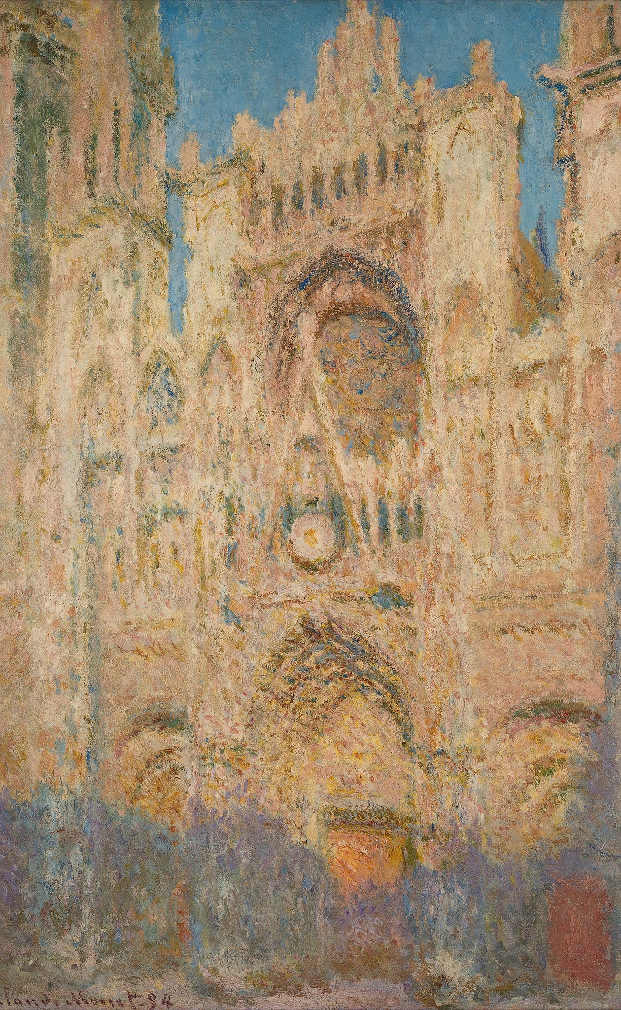 Rouen-katedralen, slutten av dagen - Claude Monet