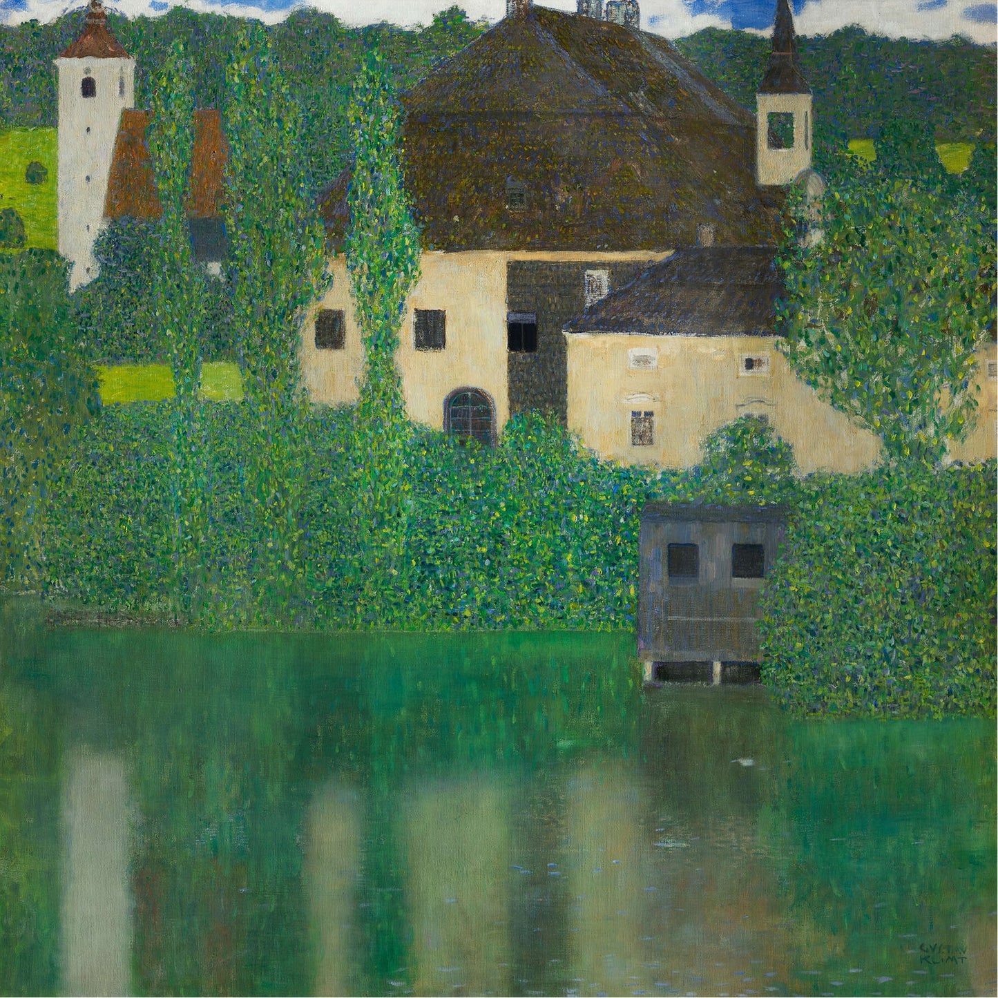 🏡🌿 Det lukkede rommet ved Attersee – Gustav Klimt (1902)