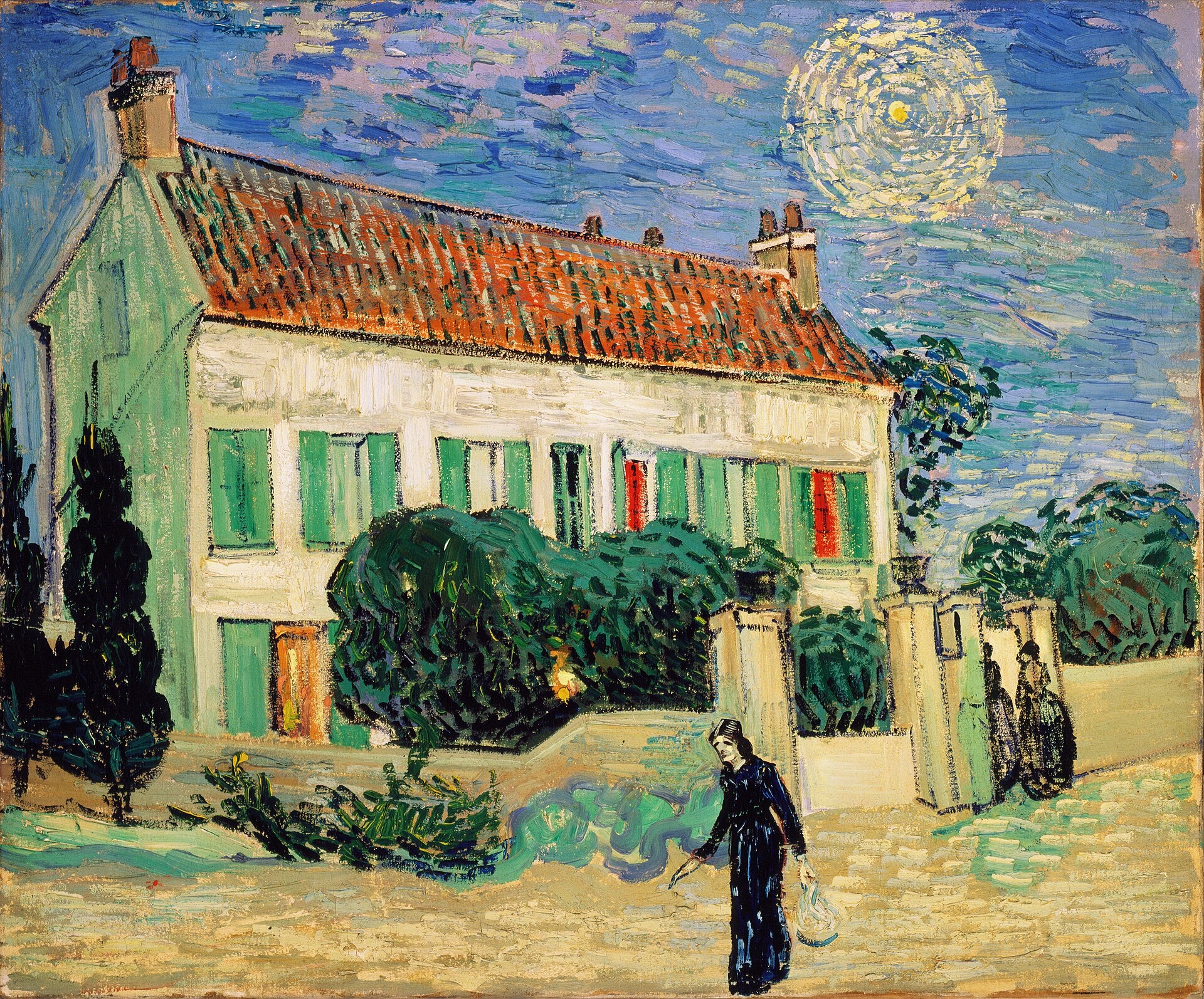 Det hvite huset, om natten - Vincent van Gogh