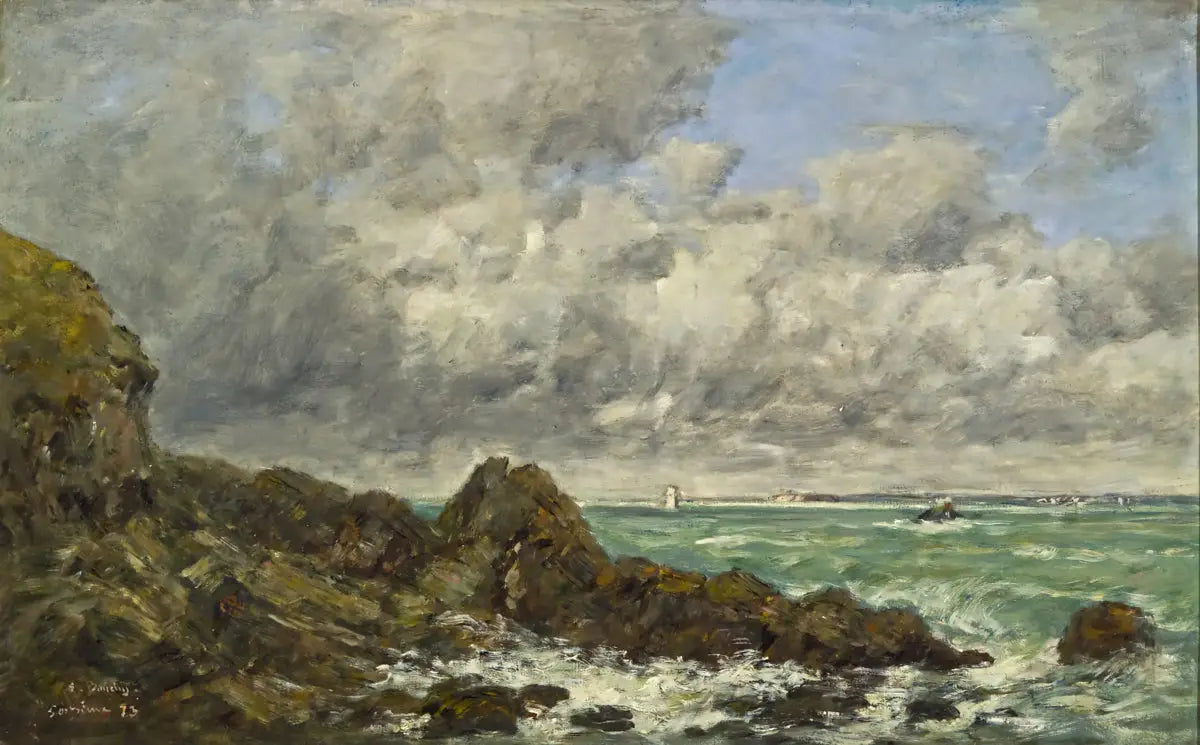 Reproduction du tableau « La baie de Portrieux - Eugène Boudin » par Alpha Reproduction en peinture à l’huile