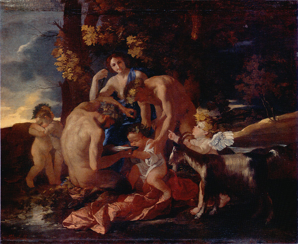 La Nourriture de Bacchus - Nicolas Poussin