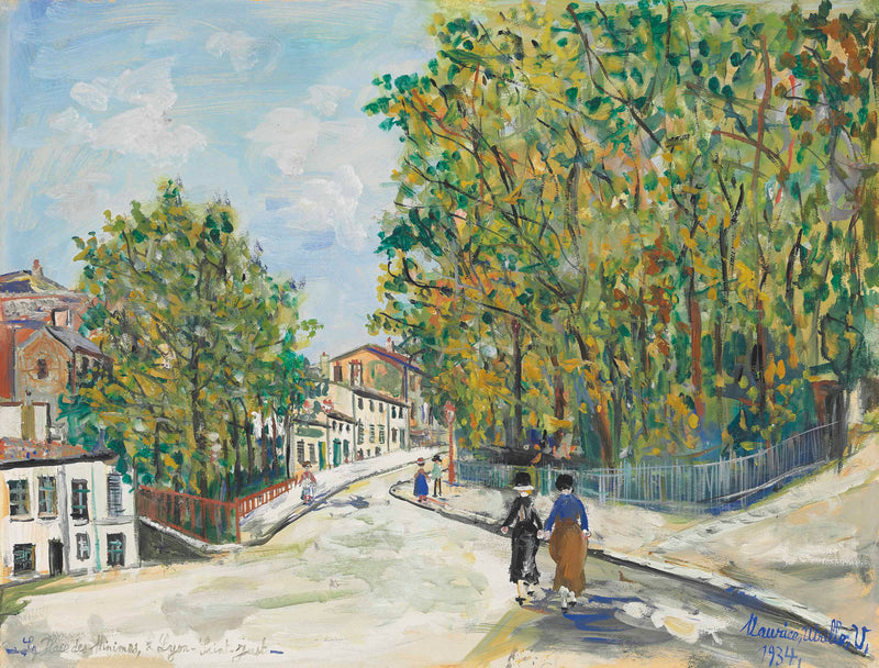 La Place des Minimes, à Lyon Saint-Just (1934) - Maurice Utrillo