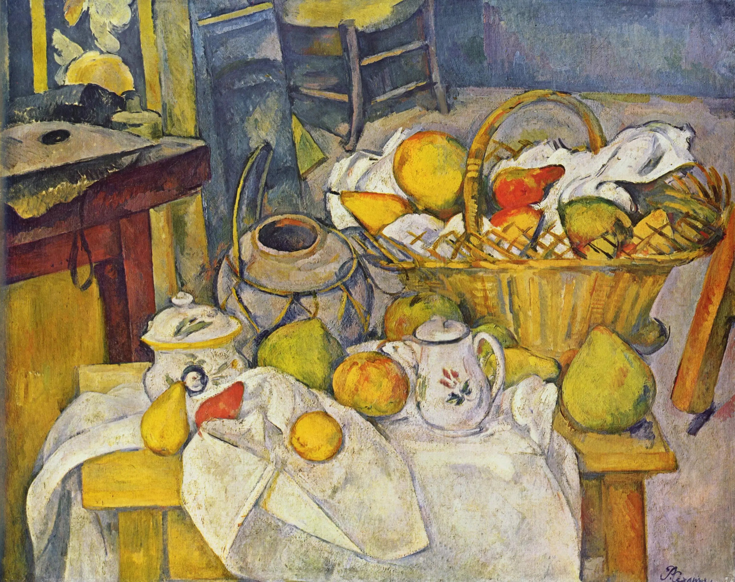 Reproduction du tableau « La Table de cuisine - Paul Cézanne » par Alpha Reproduction en peinture à l’huile