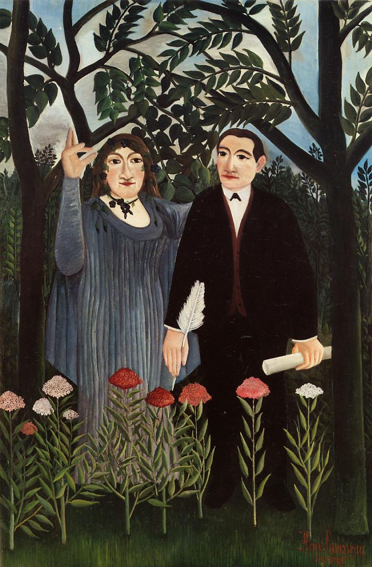 La Muse inspirant le poète - Henri Rousseau