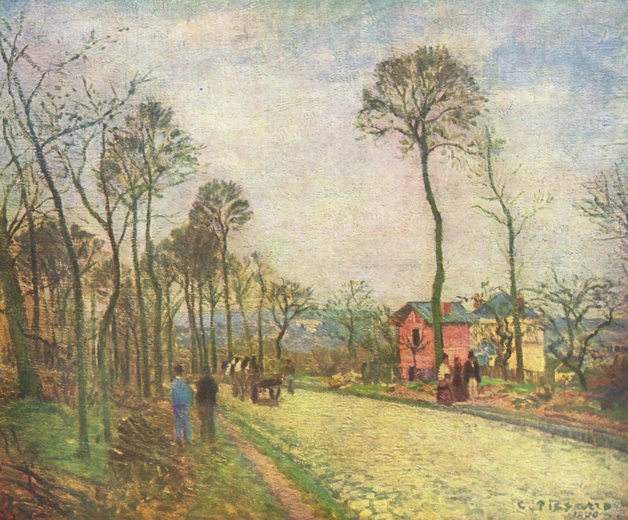 Reproduction du tableau « La Route de Louveciennes - Camille Pissarro » par Alpha Reproduction en peinture à l’huile