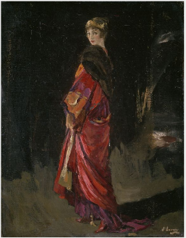 Lady Lavery en manteau du soir - John Lavery