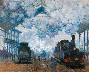 Saint-Lazare stasjon, ankomst av et tog - Claude Monet