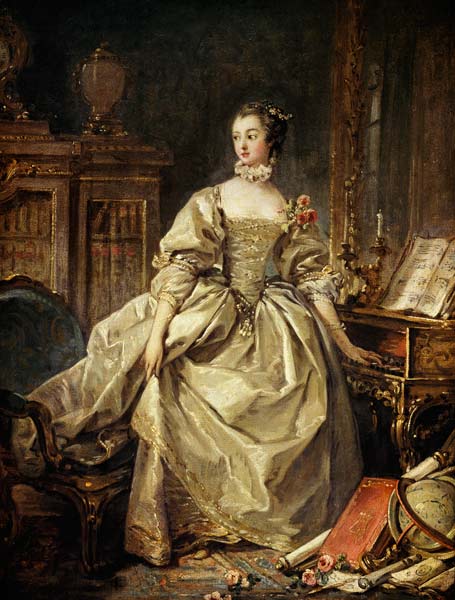 Marquise de Pompadour ved cembaloen (1721-64) - François Boucher