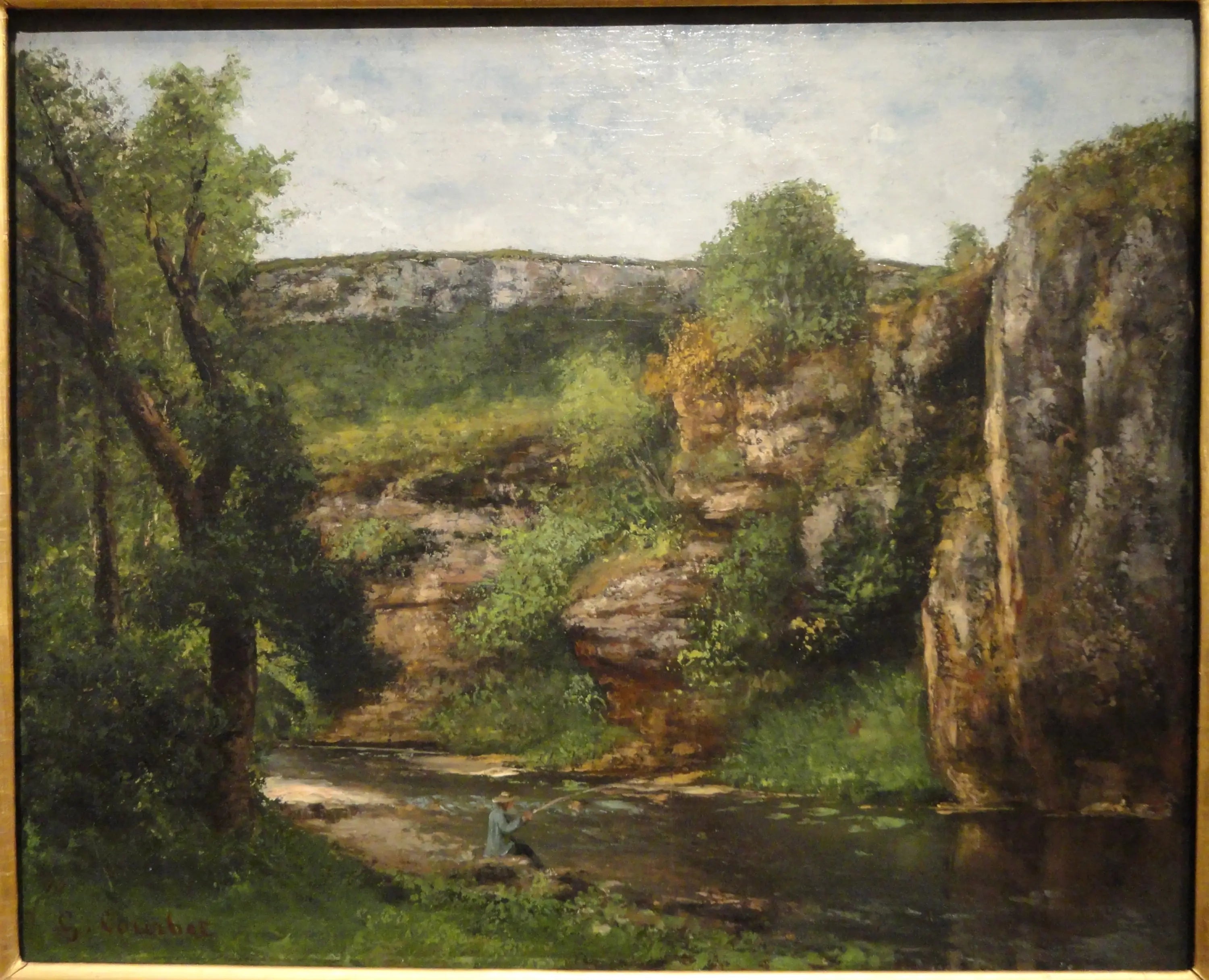Paysage avec pêcheur - Gustave Courbet - Alpha Reproduction