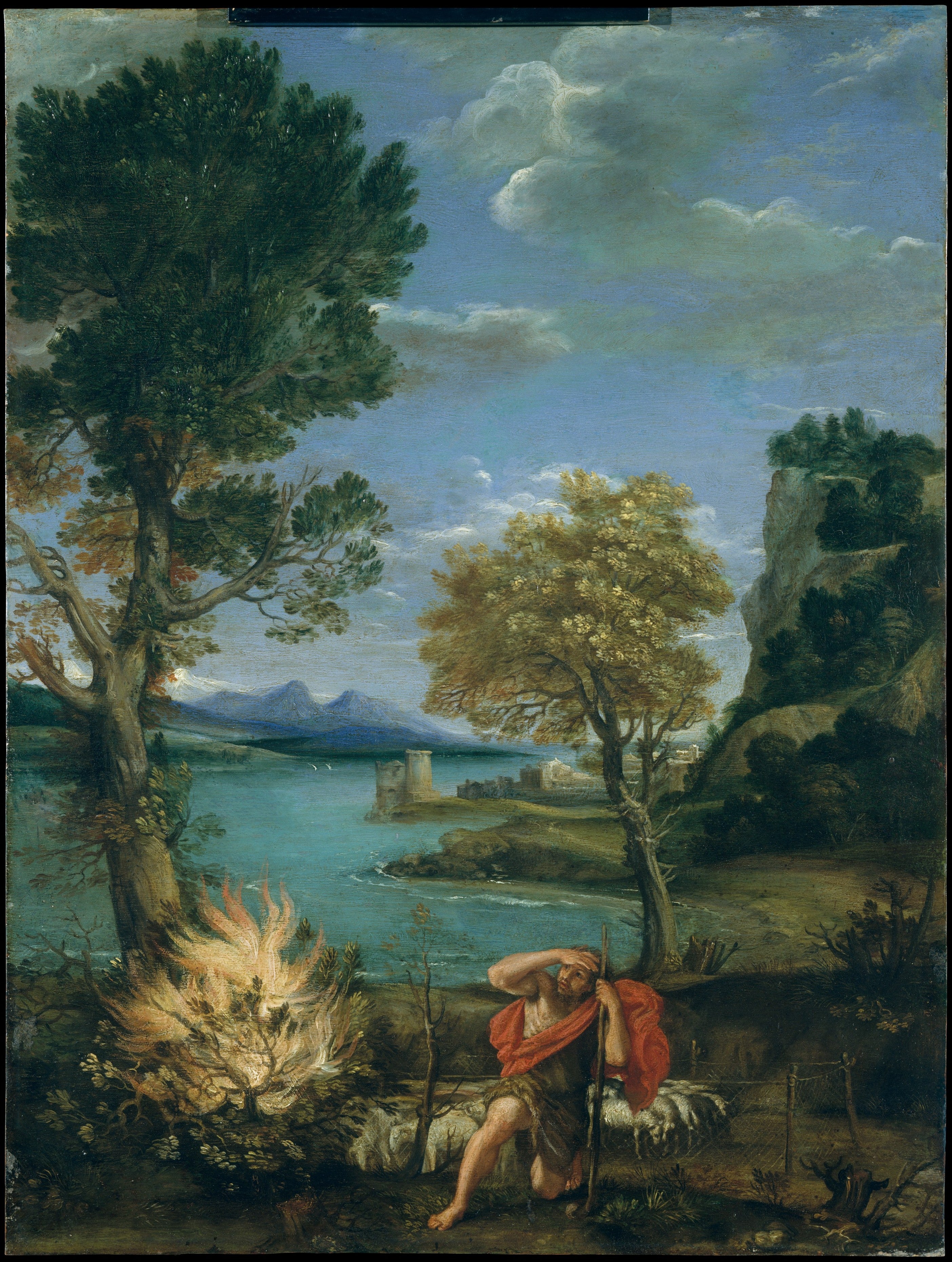Paysage avec Moïse et le buisson ardent - Domenichino - Alpha Reproduction