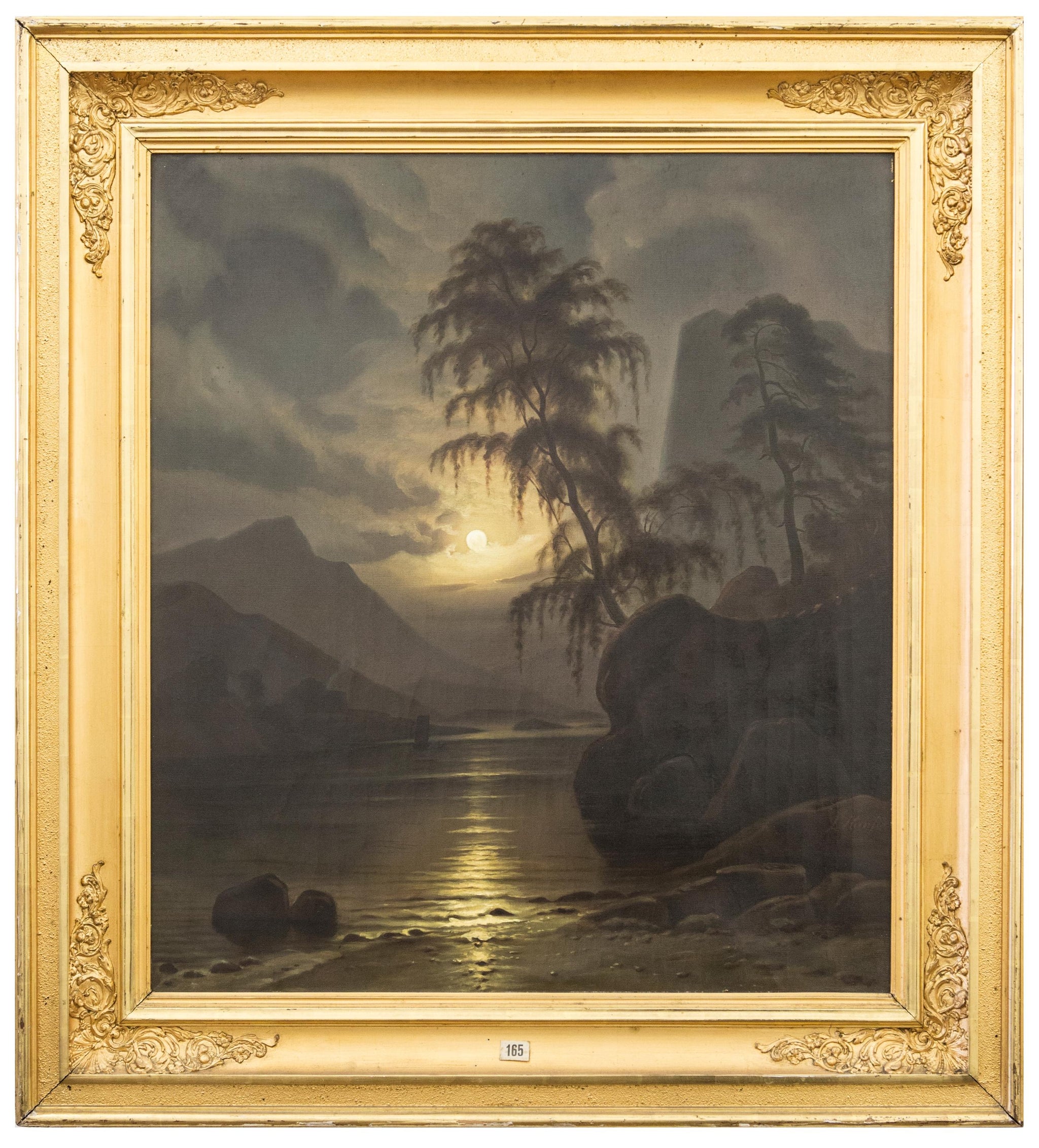 Paysage côtier au clair de lune de Lars Hansen