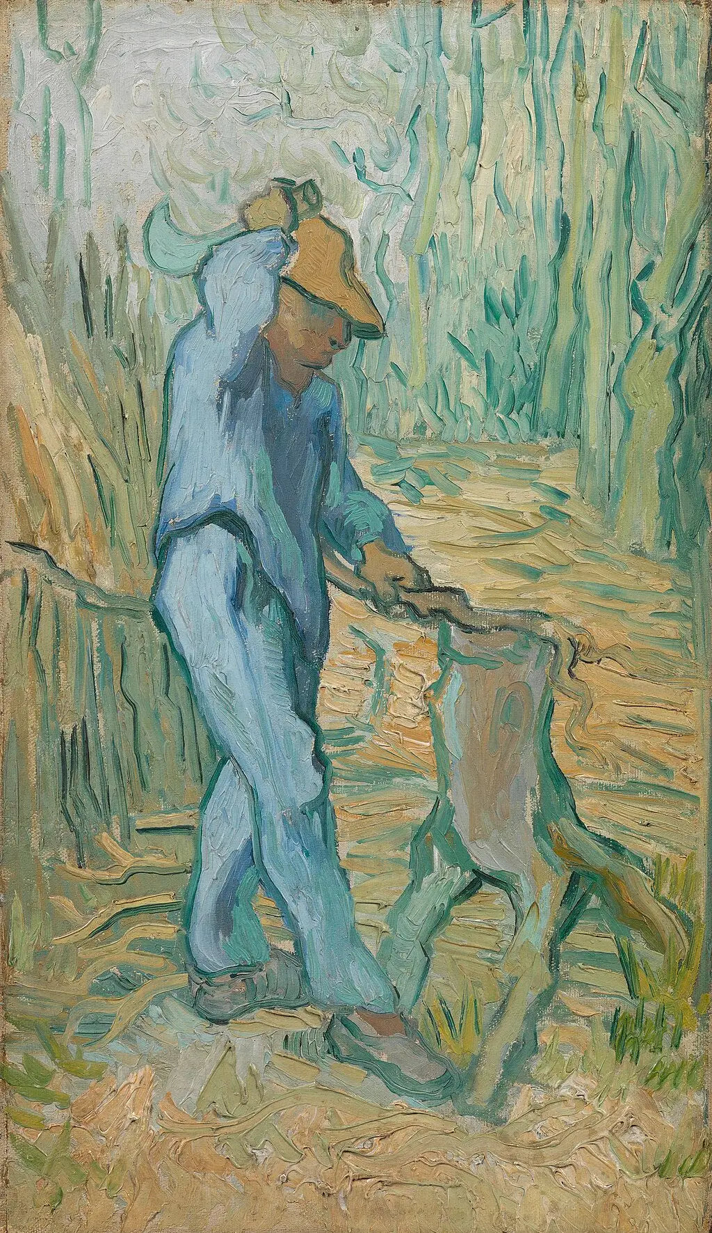 Reproduction du tableau « Le Bûcheron (d'après Millet) - Vincent van Gogh » par Alpha Reproduction en peinture à l’huile