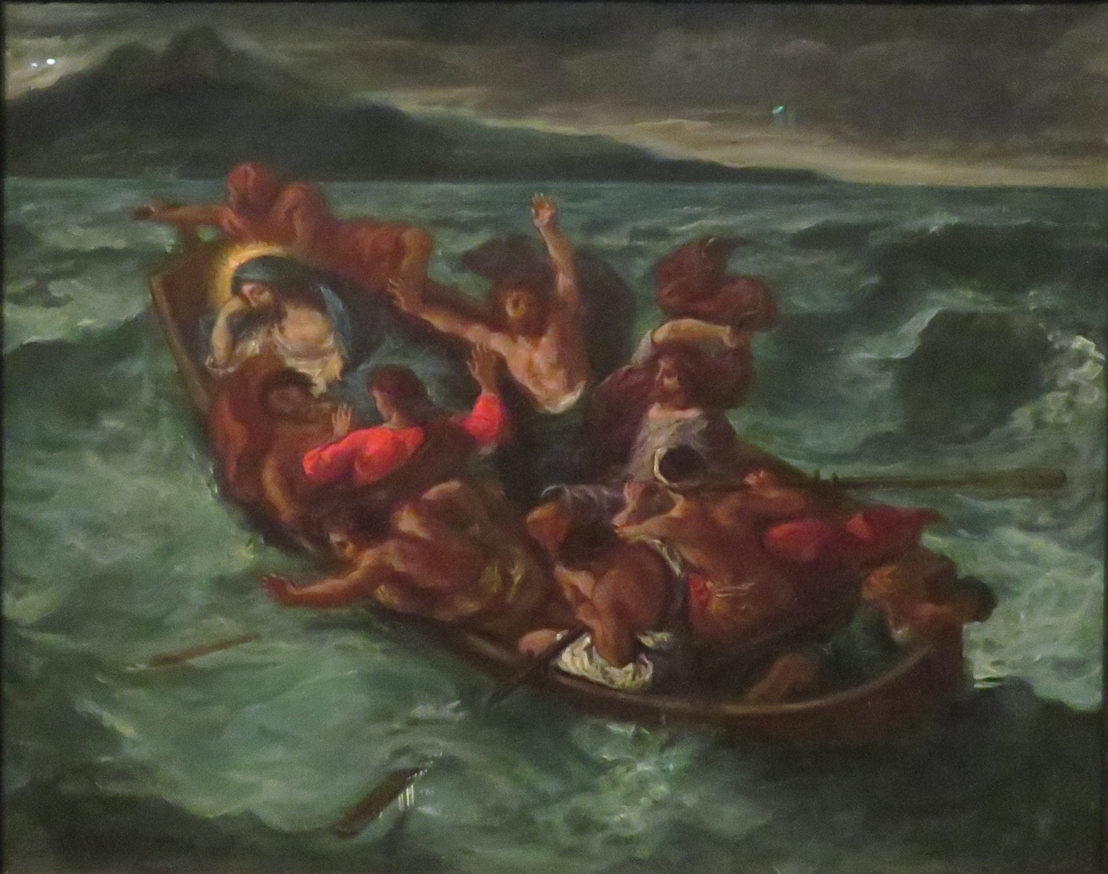Reproduction du tableau « Le Christ endormi pendant la tempête - Eugène Delacroix » par Alpha Reproduction en peinture à l’huile