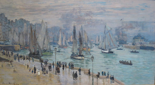 🌊 Le Havre Fiskebåter som forlater havnen Claude Monet (1874)